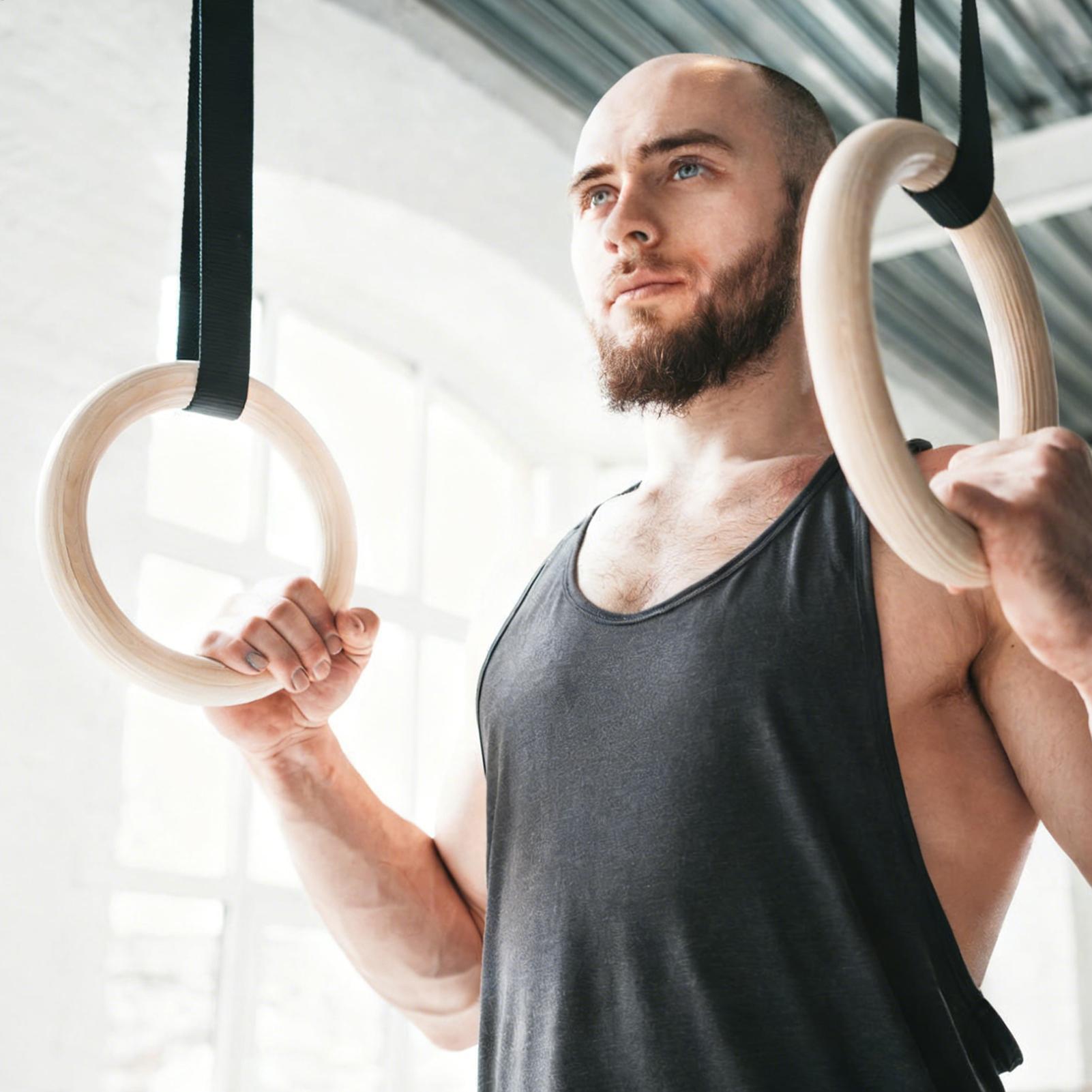 2Pcs/Pairs Wooden Portable Gym - Gymnastic Ring Wood review and price