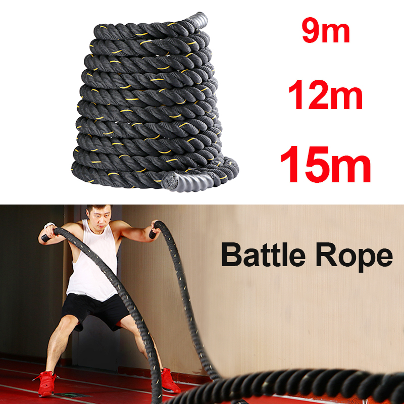 9M/12M/15M Fitness Battle Rope - Crossfit No Equipment Workouts review and price