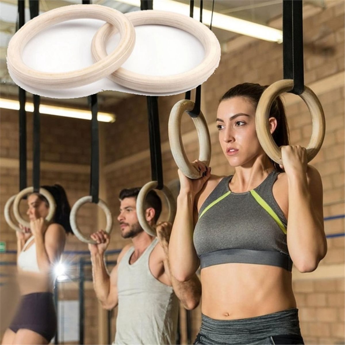 Summer sale  2Pcs Wooden Porta - Gymnastic Ring Wood review and price